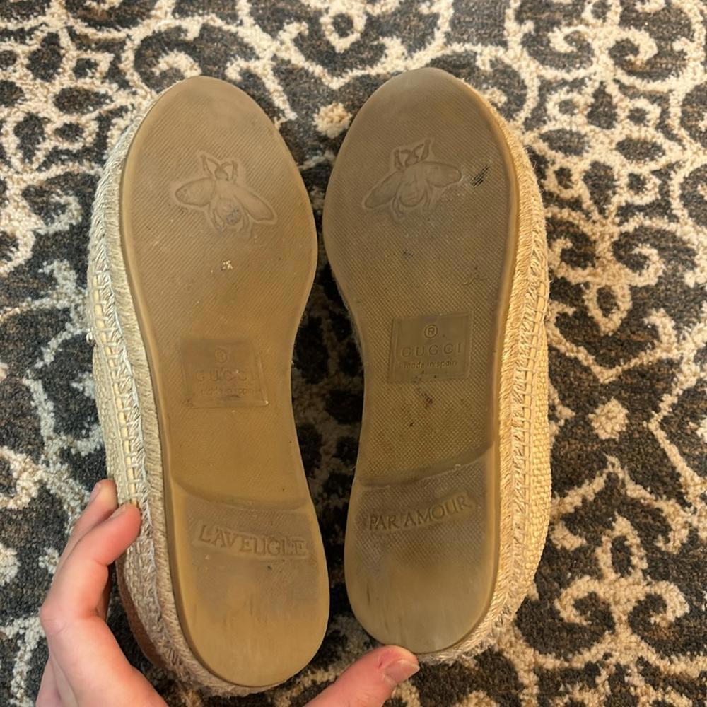 Gucci Raffia Espadrilles with Snake pattern border - Picture 5 of 5